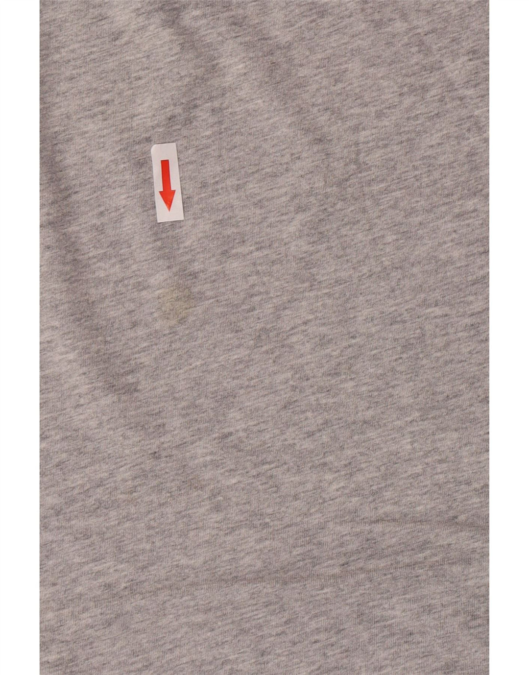 Benetton Hombre Camiseta Estampada Grande De Algodón Gris