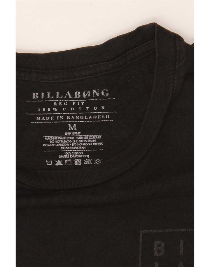 Billabong Hombre Regular Fit Graphic Camiseta Top Algodón Negro Mediano