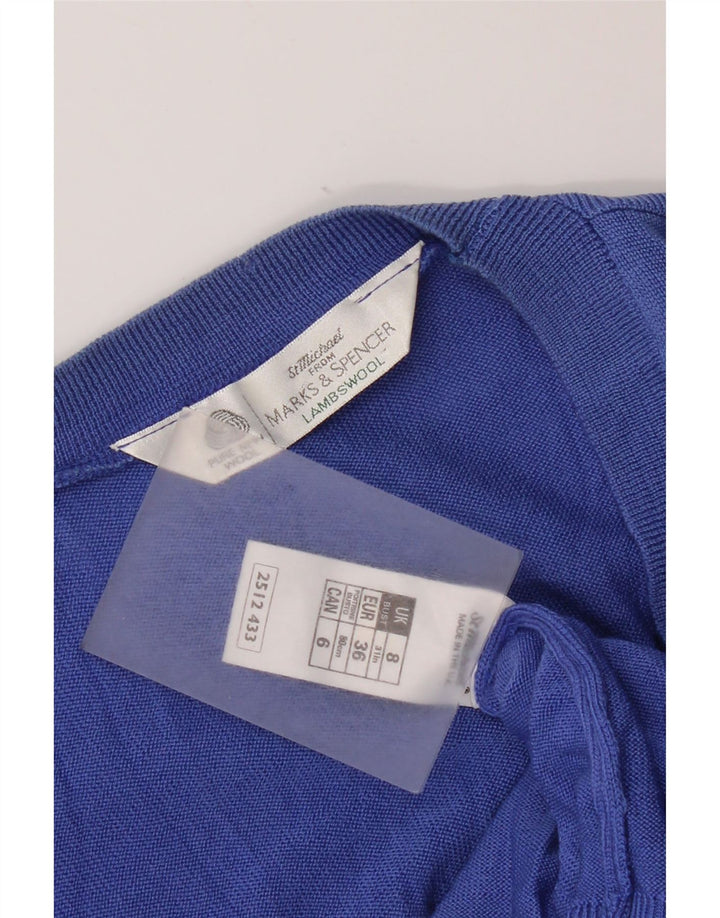 Marks & Spencer Suéter tipo cárdigan St. Michael para mujer UK 8 Small Azul