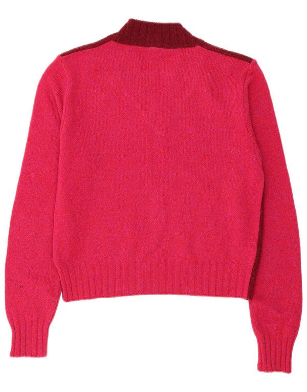 Dolce & Gabbana Jersey con cuello en V para mujer IT 44 Medium Borgoña