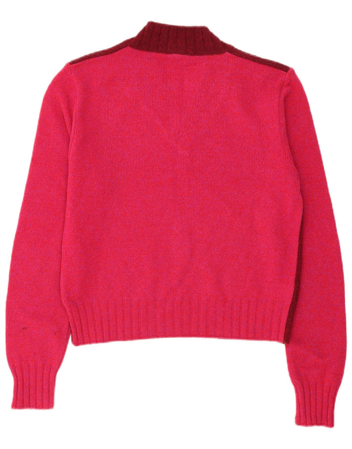 Dolce & Gabbana Jersey con cuello en V para mujer IT 44 Medium Borgoña