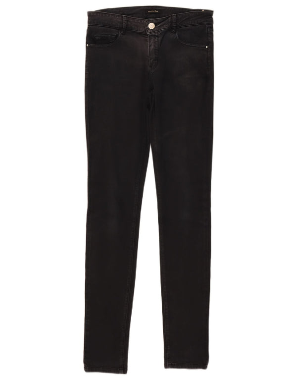 Massimo Dutti Vaqueros Pitillo Mujer EU 36 XS W26 L30 Negro Algodón