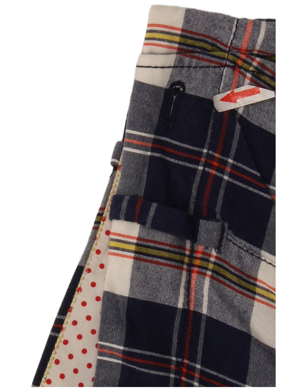 J. Crew Pantalones cortos chinos para mujer US 4 Small W30 Azul marino Cuadros Algodón