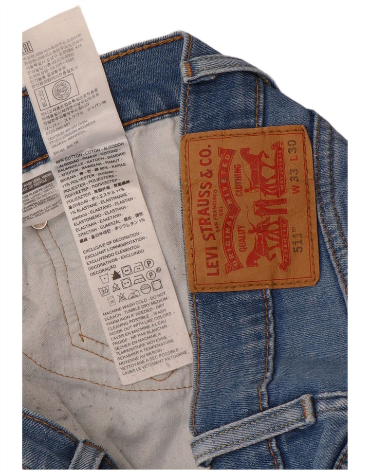 Levi's Hombre 511 Slim Jeans W33 L30 Algodón Azul