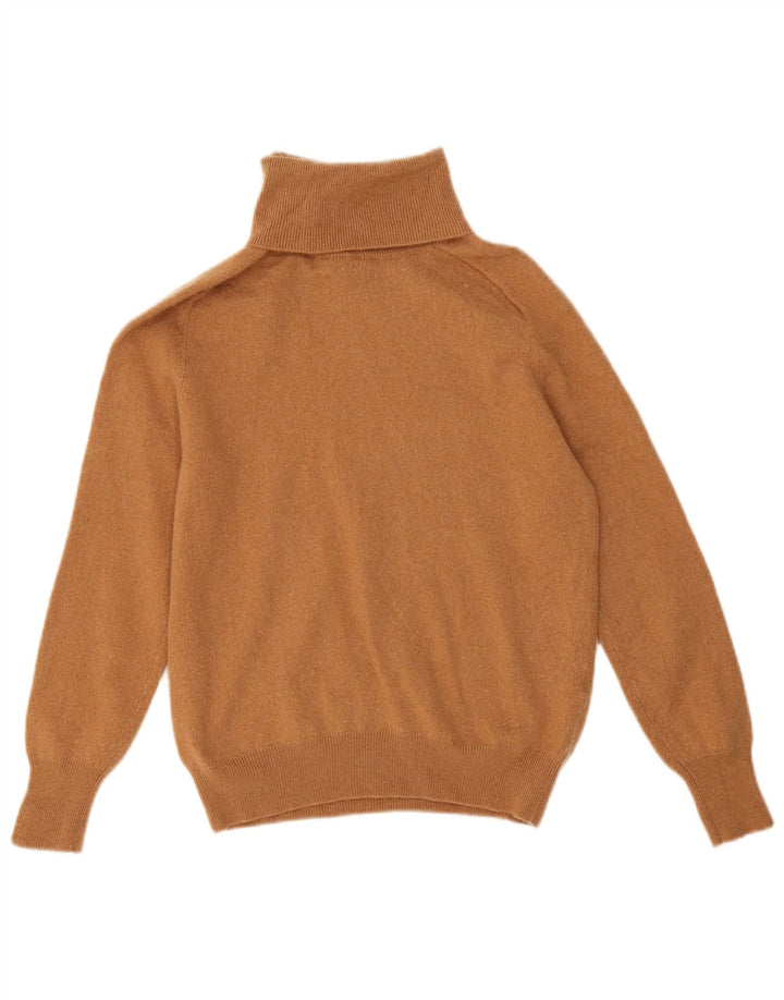 Zara - Jersey con cuello vuelto para mujer, talla 40, lana marrón medio