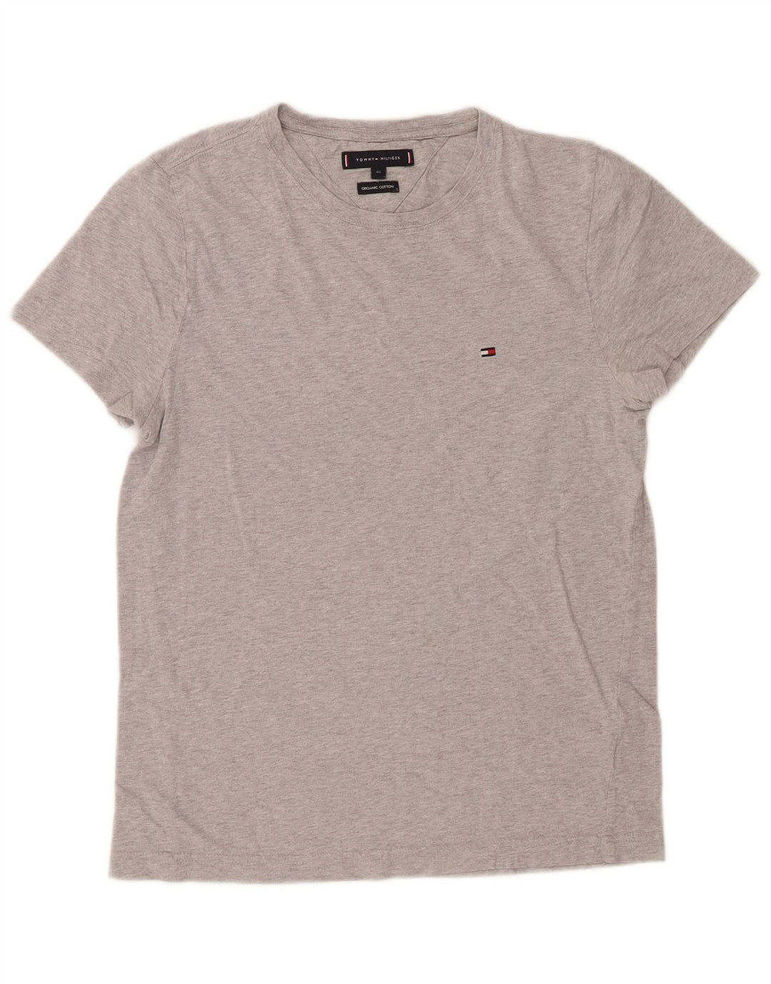 TOMMY HILFIGER Camiseta para hombre Top XS Algodón moteado gris
