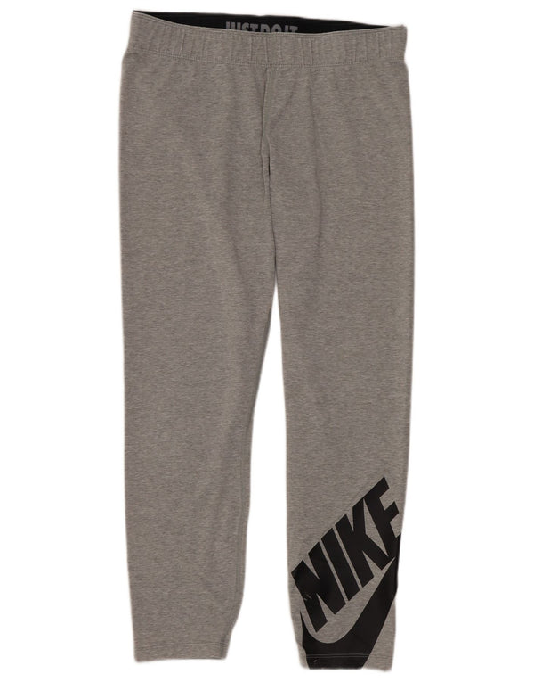 Nike Leggings cortos gráficos para mujer UK 44 Grande Gris Algodón Deportes