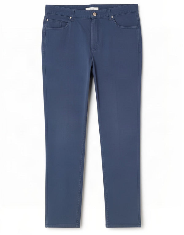 Zara Pantalones casuales ajustados para hombre EU 46 XL W36 L30 Algodón azul