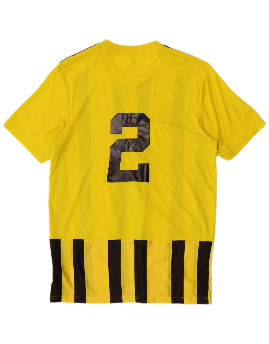 Adidas Hombre Aeroready Graphic Camiseta Top Poliéster A Rayas Amarillo Mediano