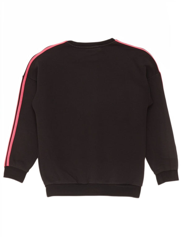 Adidas - Sudadera gráfica para niña (11-12 años, algodón), color negro