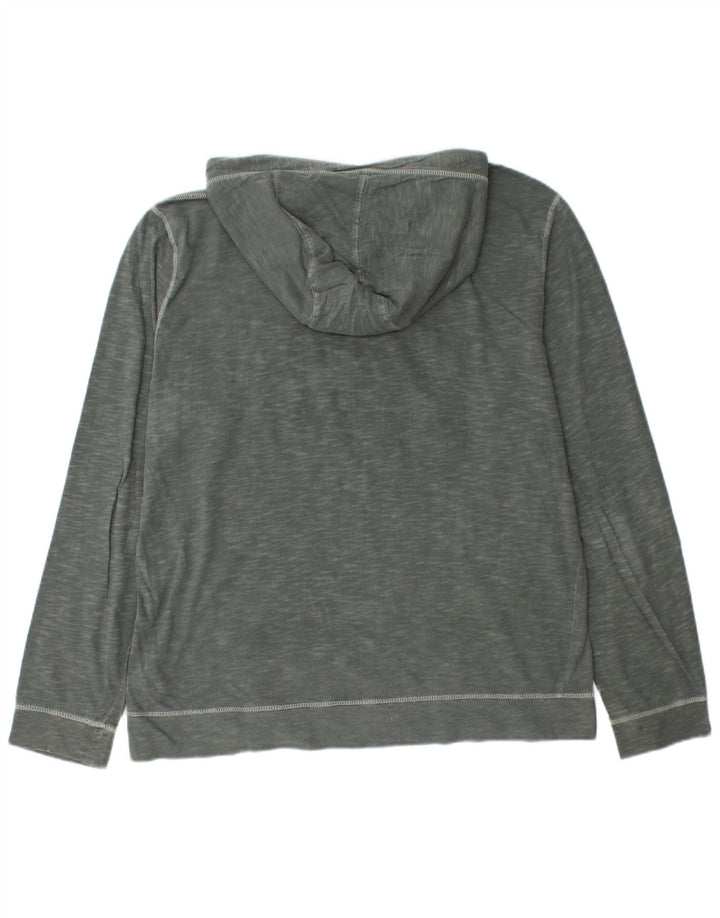 NAPAPIJRI Top gráfico con capucha para hombre, manga larga, algodón moteado gris grande