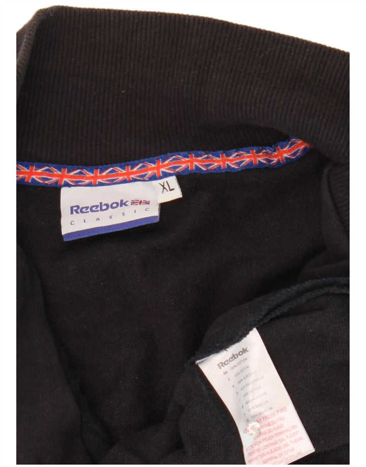 Reebok Hombre Chándal Top Chaqueta XL Azul Marino Rayas Algodón