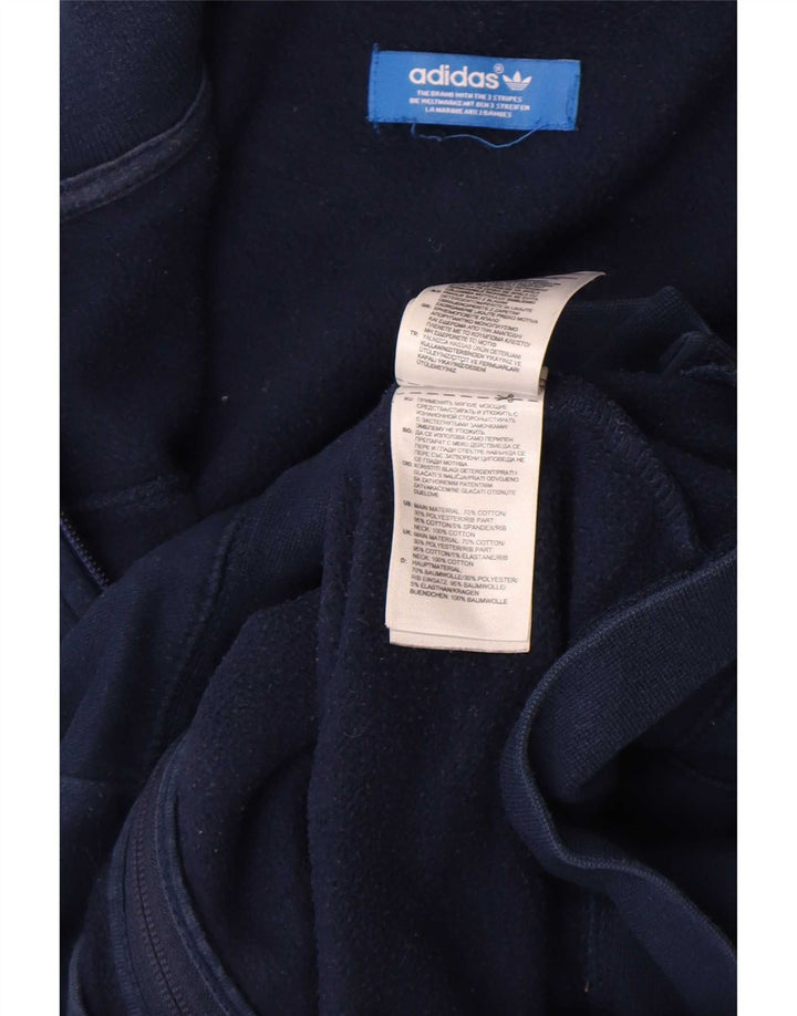 Adidas Hombre Chándal Top Chaqueta Mediana Azul Marino Algodón