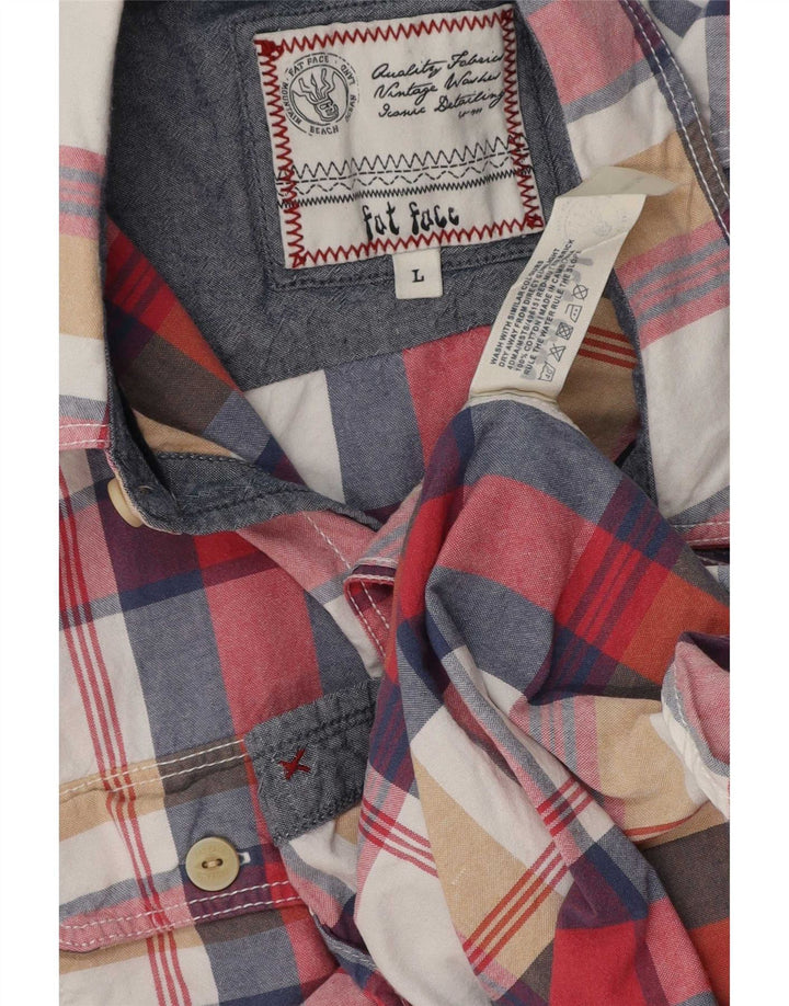 Camisa de corte clásico de manga corta para hombre de Fat Face Cuadros multicolores grandes