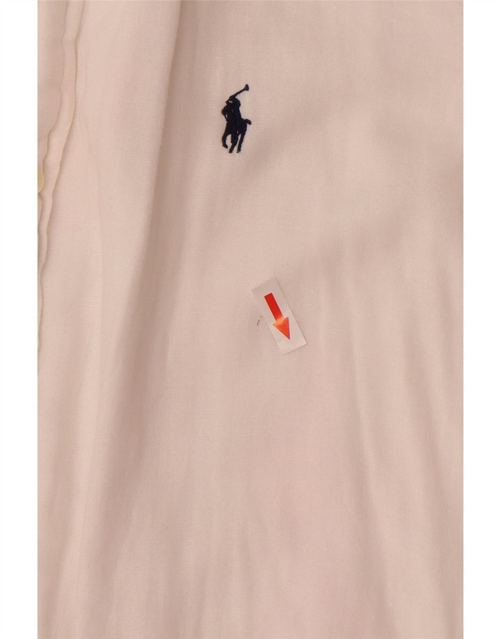 Ralph Lauren - Camisa de ajuste personalizado para hombre, algodón blanco grande