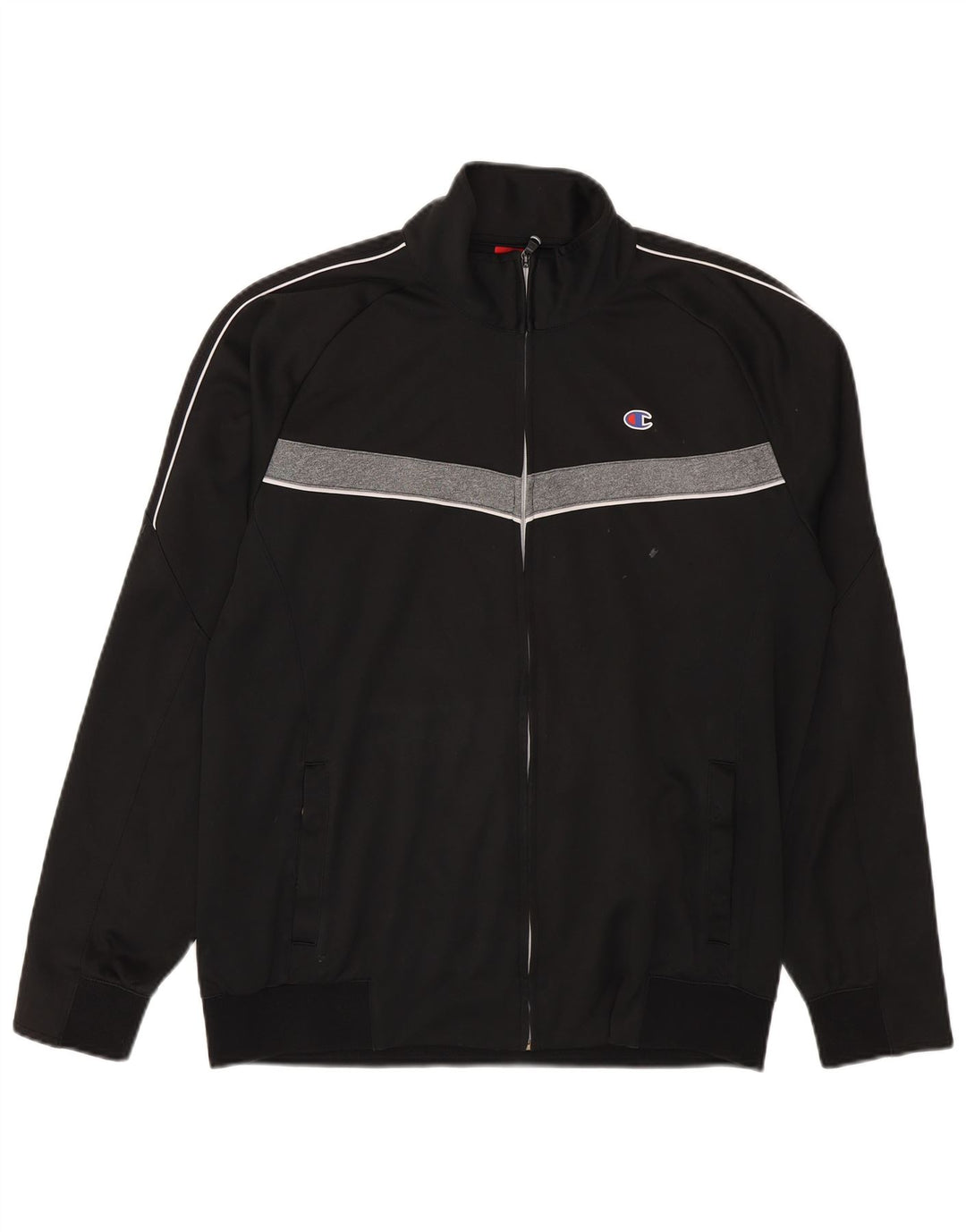 Champion Chaqueta de chándal para hombre XL Poliéster color block negro