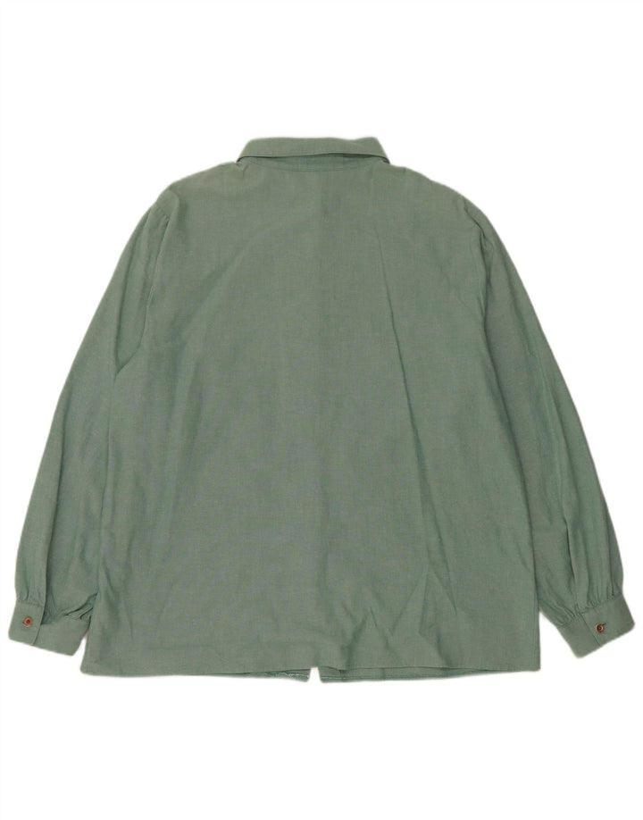 Petressa Camisa Holgada De Mujer EU 44 XL Algodón Floral Verde