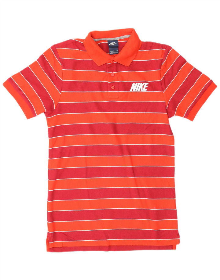 Nike Polo gráfico para hombre, talla pequeña, color rojo a rayas