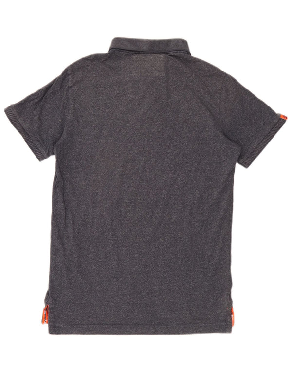 Superdry Polo para hombre con flecos en azul marino mediano
