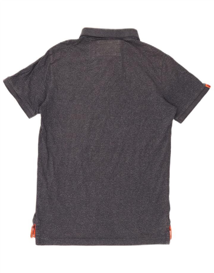 Superdry Polo para hombre con flecos en azul marino mediano