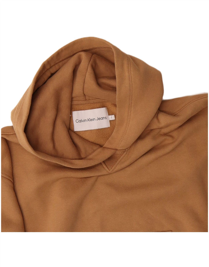 CALVIN KLEIN JEANS Jersey con capucha extragrande para mujer UK 10 Small Beige