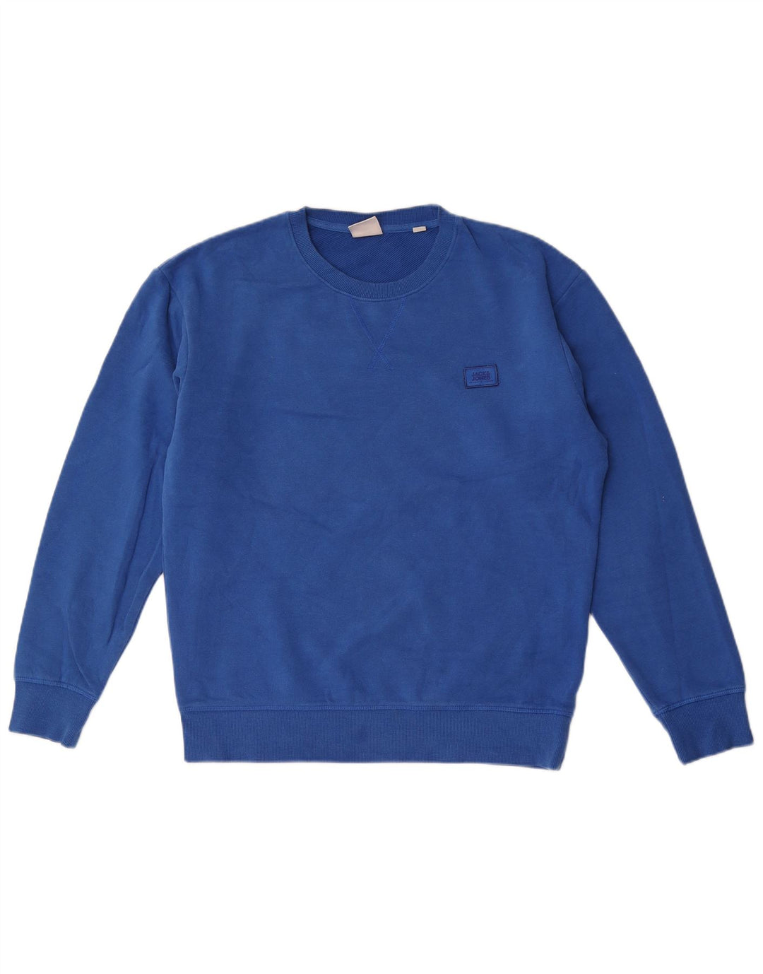 Jack & Jones Hombre Sudadera Jumper Azul Medio Algodón