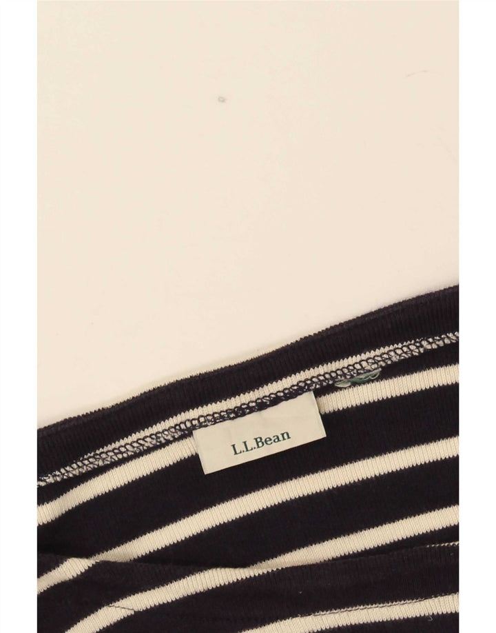 L.L.Bean Top para Mujer Manga 3/4 UK 44 Mediano Azul Marino Rayas