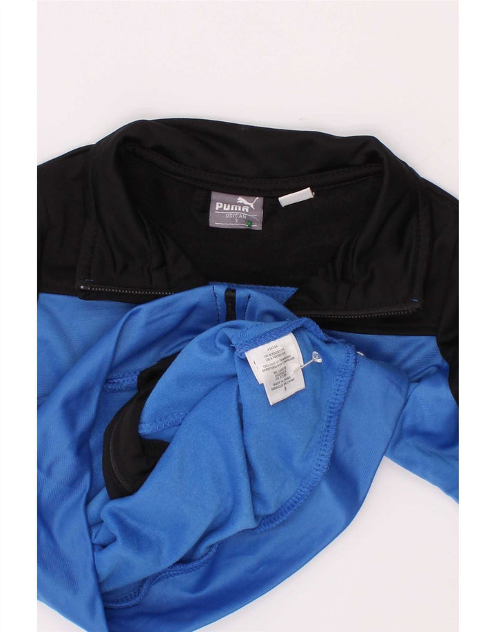 Puma Chaqueta de chándal gráfica para niños 2-3 años Poliéster color block azul
