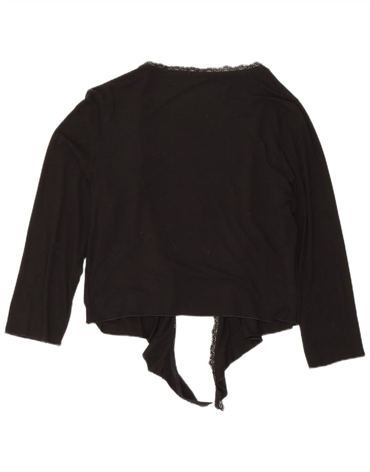 Phase Eight Suéter tipo cárdigan con lazo frontal para mujer UK 44 Viscosa negra mediana