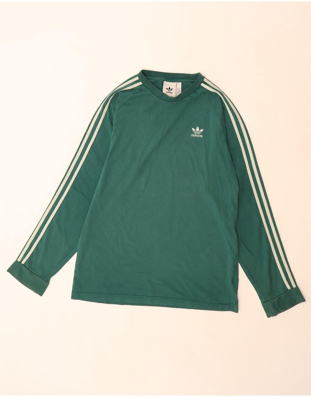 Adidas Hombre Top Manga Larga Algodón Verde Medio