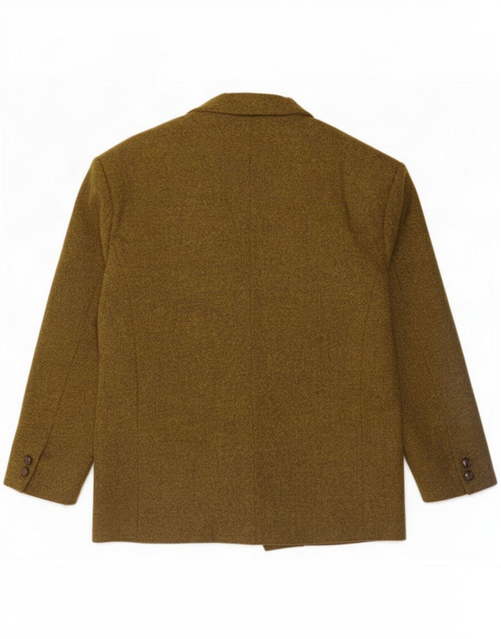 Vintage hombres 2 botones Blazer chaqueta IT 50 lana caqui grande