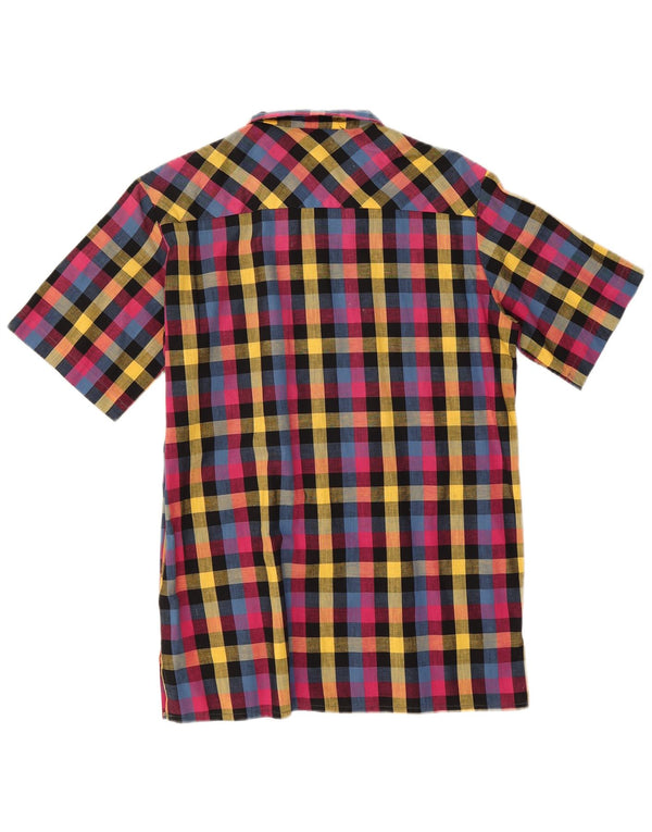 Wrangler Camisa de manga corta para hombre Talla 37 14 1/2 Small Multicolor Gingham