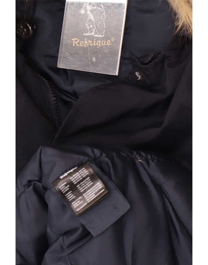 Refrigue Chaqueta acolchada con capucha para hombre UK 36 Small Azul marino Nylon