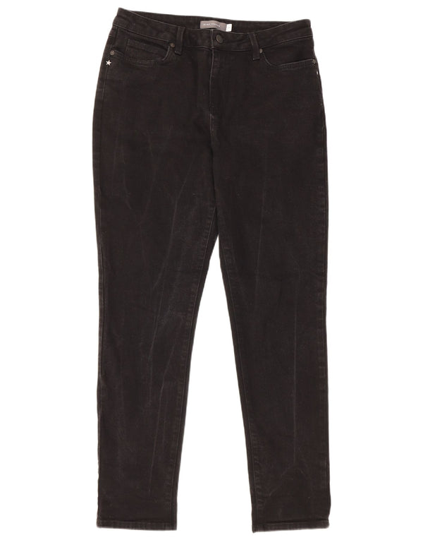 MINT VELVET Jeans ajustados para mujer UK 14 Large W31 L29 Algodón negro