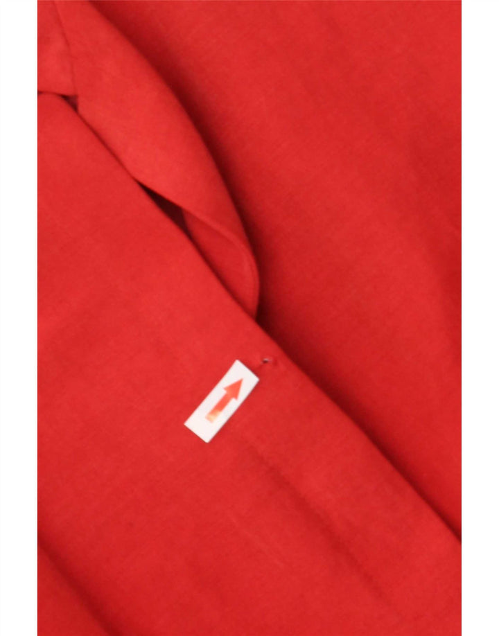 Armani Collezioni Chaqueta Blazer para Mujer IT 42 Lino Rojo Mediano
