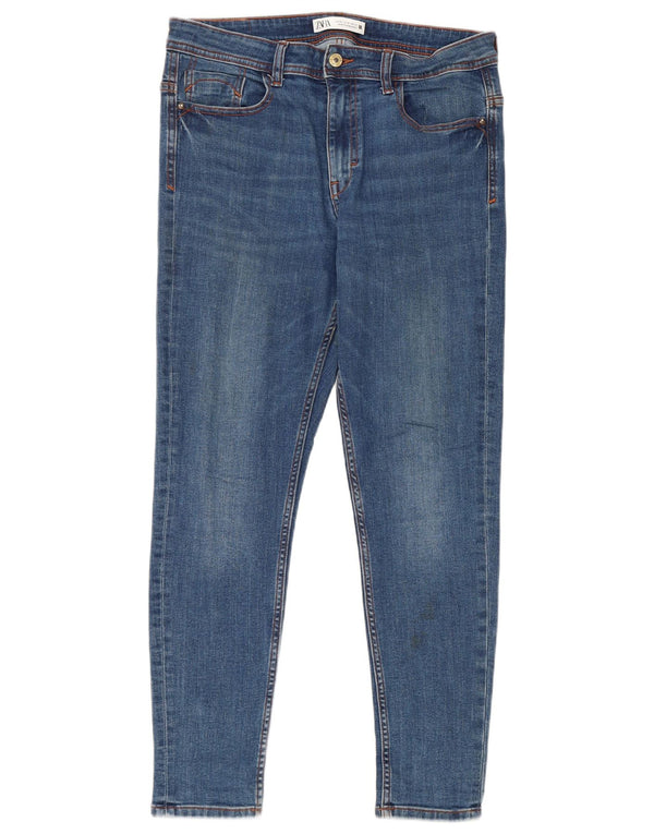 Zara Vaqueros pitillo para mujer EU 42 Large W32 L27 Algodón azul