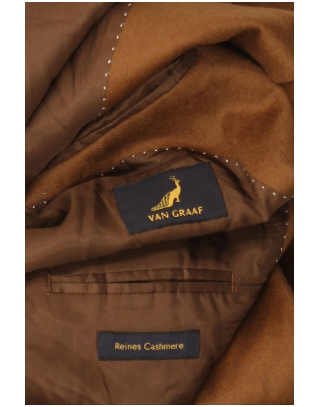 VAN GRAAF Chaqueta tipo blazer de 3 botones para hombre UK 42 XL Marrón Cachemira