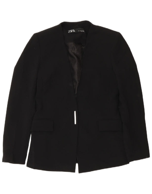 Zara Mujer Blazer Chaqueta UK 10 Small Negro