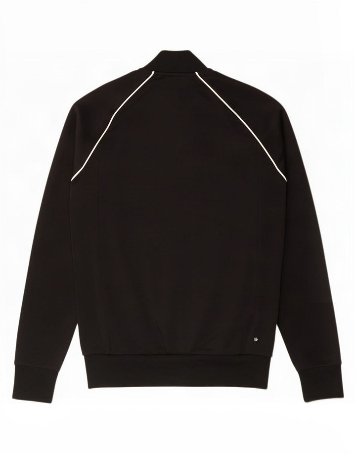 Adidas Hombre Chándal Top Chaqueta Pequeña Algodón Negro