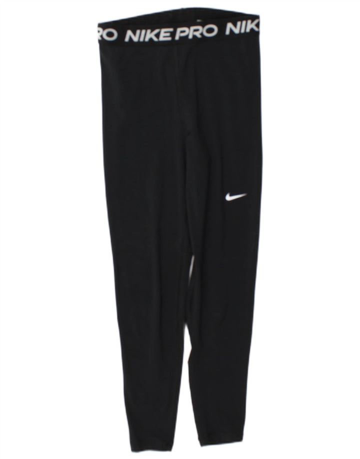 Nike Leggings Dri Fit Graphic para mujer UK 10 Pequeño Poliéster negro
