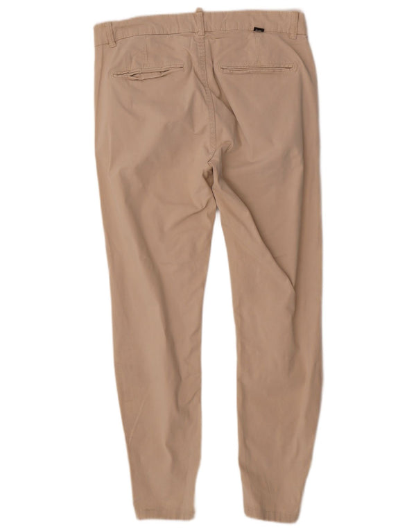 Zara Mens Slim Chino Pantalones EU 42 Large W32 L27 Beige