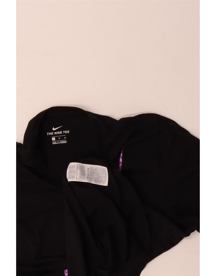 NIKE Camiseta gráfica para hombre Top XL Algodón negro