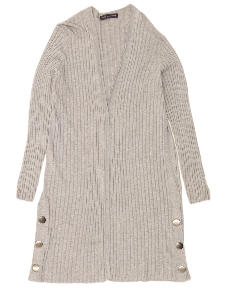 Marks & Spencer Suéter tipo cárdigan largo para mujer UK 44 Gris medio