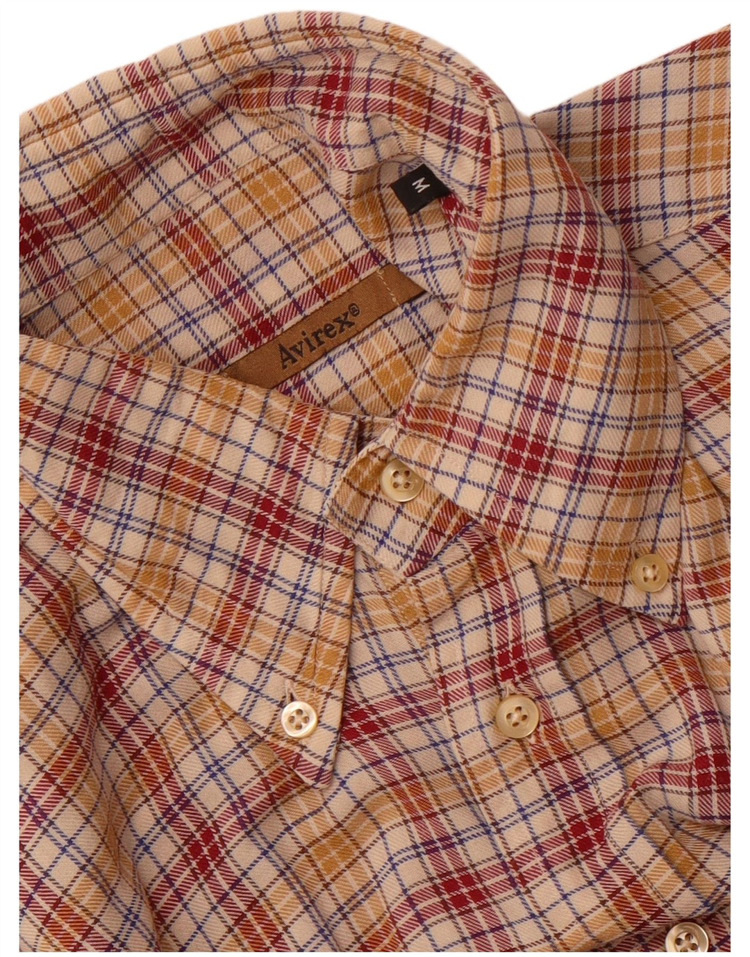 Avirex Camisa De Franela Mediana A Cuadros Multicolor Hombre