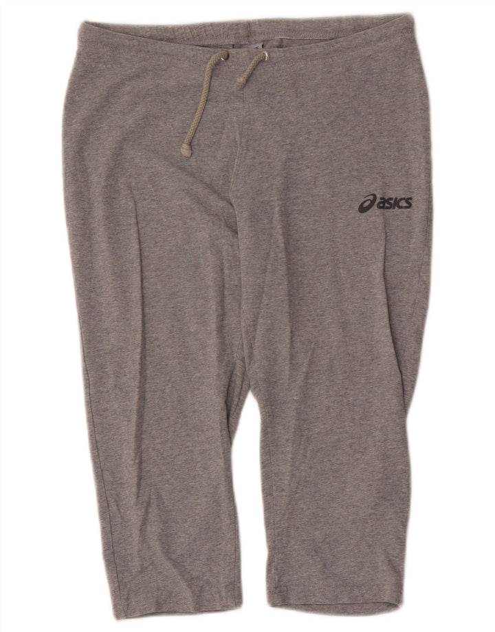 ASICS Pantalones de chándal capri para mujer UK 12 Algodón moteado gris medio