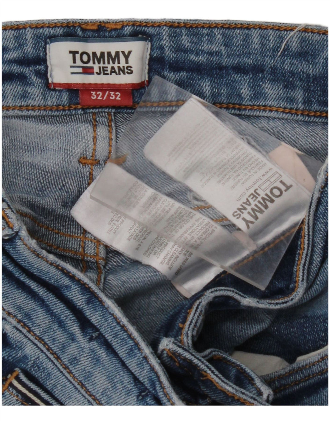 TOMMY HILFIGER Vaqueros rectos para hombre W32 L32 Algodón azul