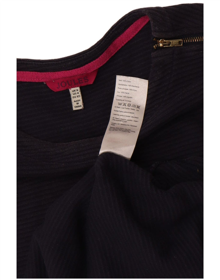 Camiseta Joules Mujer Manga Larga UK 8 Small Azul Marino Algodón