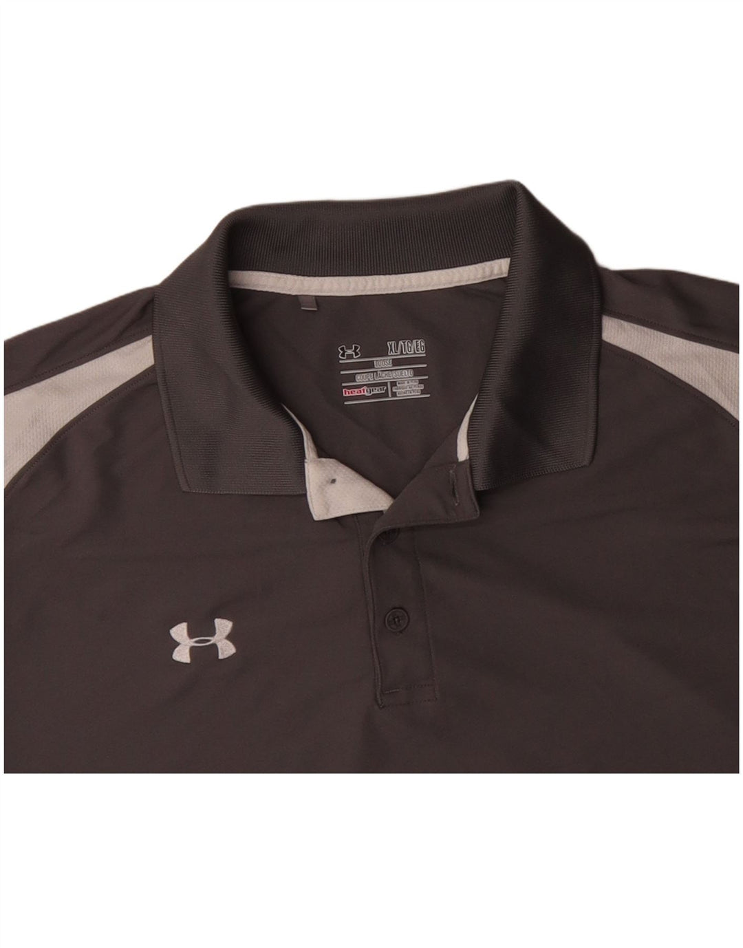 UNDER ARMOUR Polo Heat Gear para hombre XL Gris Colorblock Poliéster