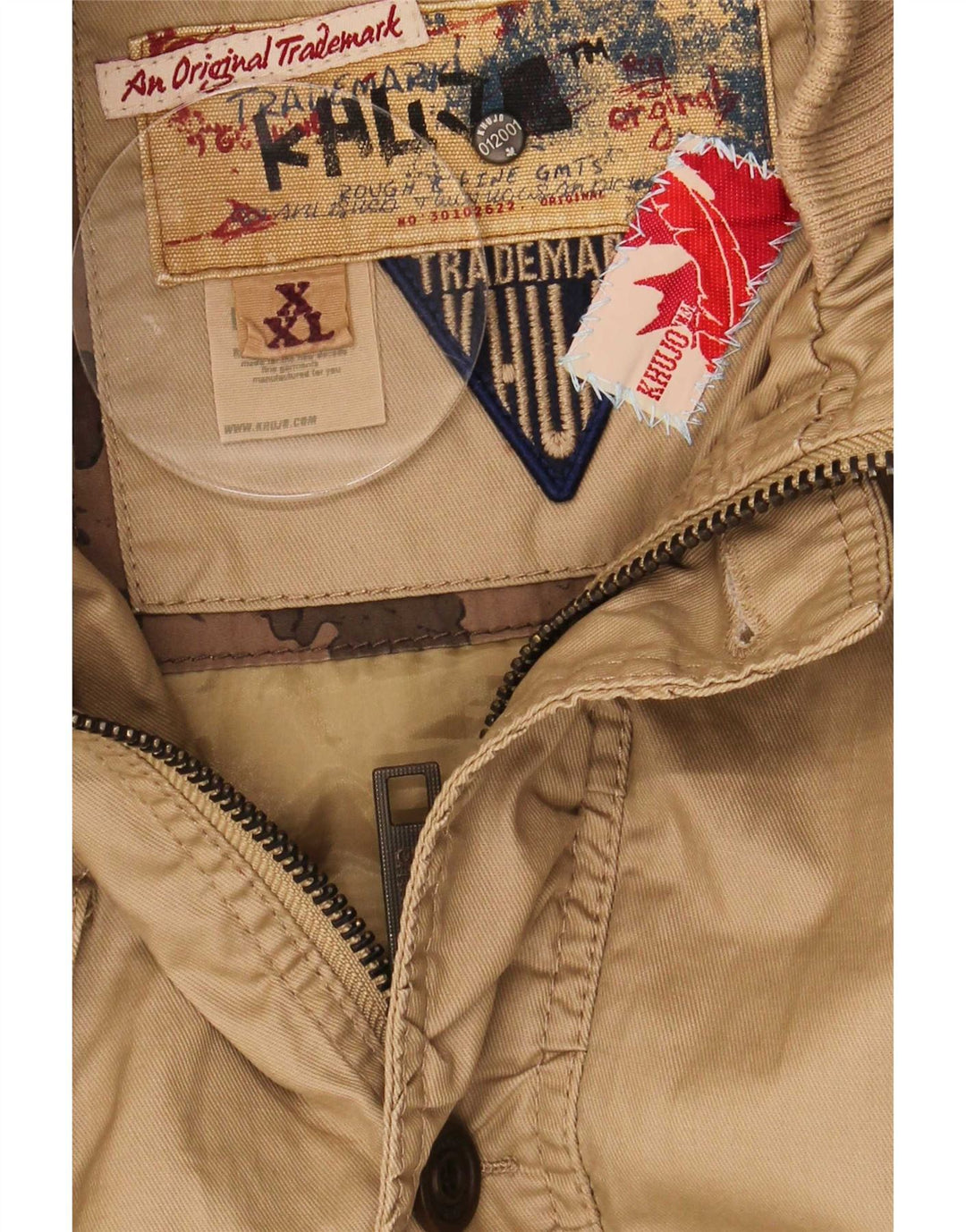 KHUJO Parka con capucha para mujer UK 20 2XL Beige Poliéster