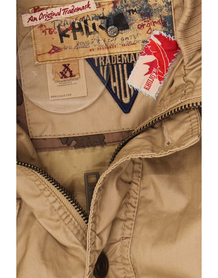 KHUJO Parka con capucha para mujer UK 20 2XL Beige Poliéster
